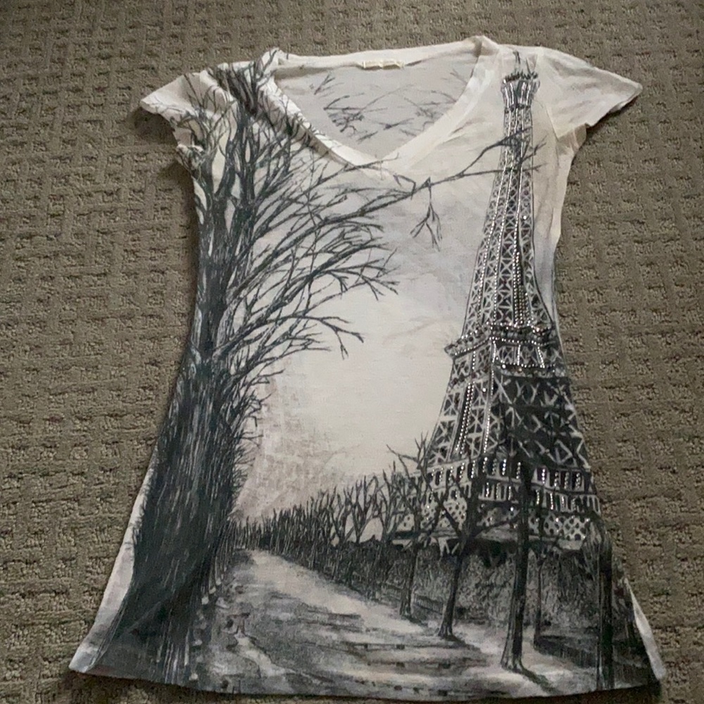 Colour in Motion tee Eiffel Tower and jewels